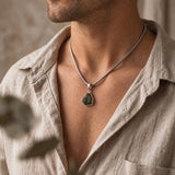 Raw Large Moldavite Pendant