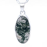 Moss Agate Sterling Silver Pendant