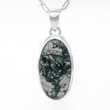 Moss Agate Sterling Silver Pendant