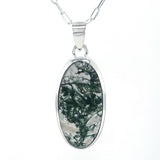 Moss Agate Sterling Silver Pendant
