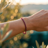Ruby Micro Bead Bracelet