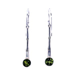Peridot Silver Drop Earrings