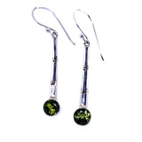 Peridot Silver Drop Earrings
