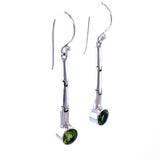 Peridot Silver Drop Earrings