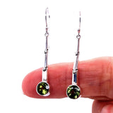 Peridot Silver Drop Earrings