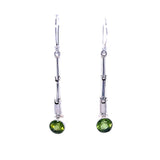 Peridot Silver Drop Earrings