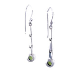 Peridot Silver Drop Earrings