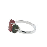 Pink Tourmaline and Green Kyanite Ring
