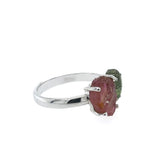 Pink Tourmaline and Green Kyanite Ring