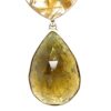 Grossular Garnet Amethyst Rutilated Quartz Necklace