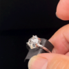 Claw Herkimer Diamond Quartz Ring