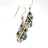 Aquamarine Gold Feature Drop Earrings