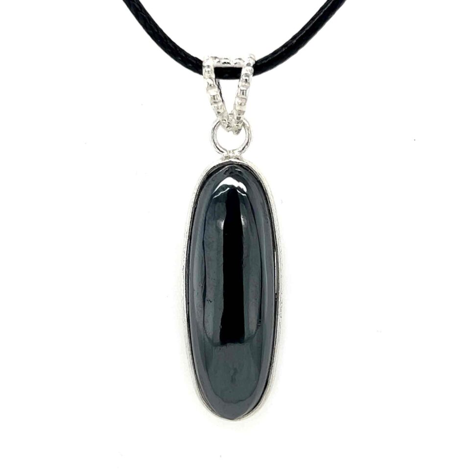 Hematite Polished Silver Pendant