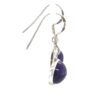 Circular Cabochon Amethyst Drop Earrings