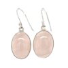 Cabochon Rose Quartz Drop Earrings