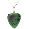 Ruby Zoisite Silver Necklace