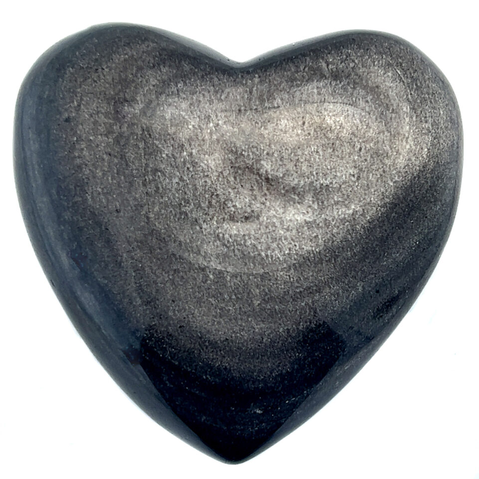 Polished Golden Sheen Obsidian Heart