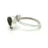 Moldavite Silver Feature Ring