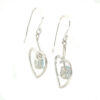 Aquamarine Heart Earrings