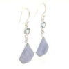 Blue Lace Agate Topaz Earrings