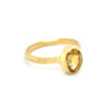 Citrine Gold Plated Ring