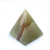 Green Banded Calcite Pyramid