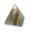 Green Banded Calcite Pyramid