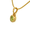 Peridot Faceted Gold Pendant