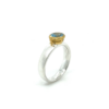 Blue Topaz Gold/Silver Ring