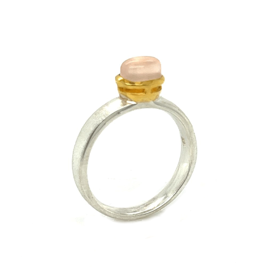 Rose Quartz Silver/Gold Ring