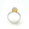 Moonstone Gold Silver Ring