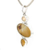 Picture Jasper Citrine Mother of Pearl Necklace
