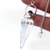 Clear Quartz Amethyst Pendulum
