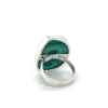 Silver Malachite Adjustable Ring