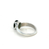 Faceted Moldavite Silver Ring