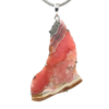 Raw Rhodochrosite Slice Pendant