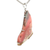 Raw Rhodochrosite Slice Pendant