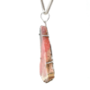 Raw Rhodochrosite Slice Pendant