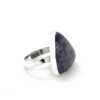 Triangular Silver Lepidolite Ring